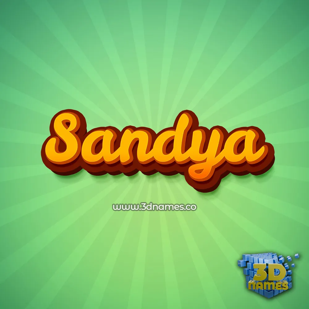 sandya in Green Rays style - 3D name wallpaper
