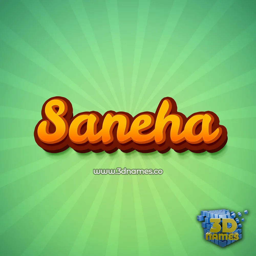 saneha in Green Rays style - 3D name wallpaper