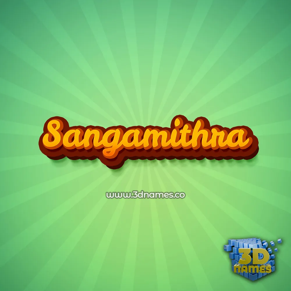 sangamithra in Green Rays style - 3D name wallpaper
