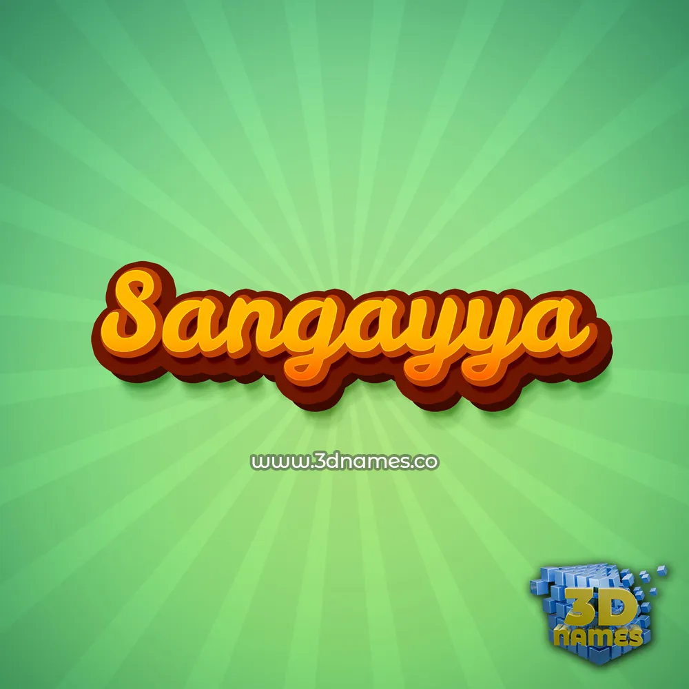 sangayya in Green Rays style - 3D name wallpaper