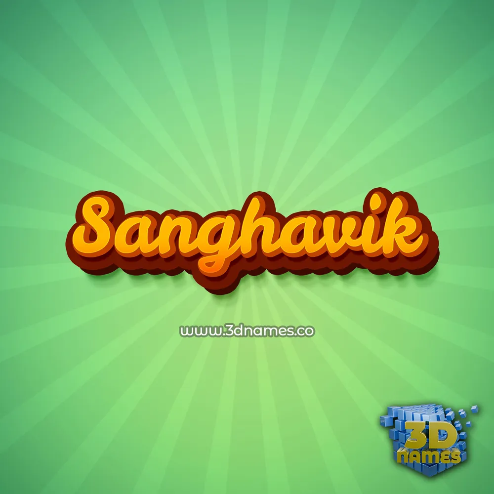 sanghavik in Green Rays style - 3D name wallpaper