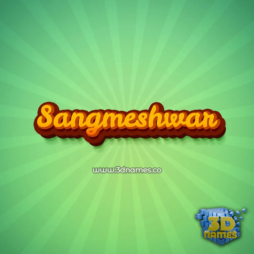 sangmeshwar in Green Rays style - 3D name wallpaper