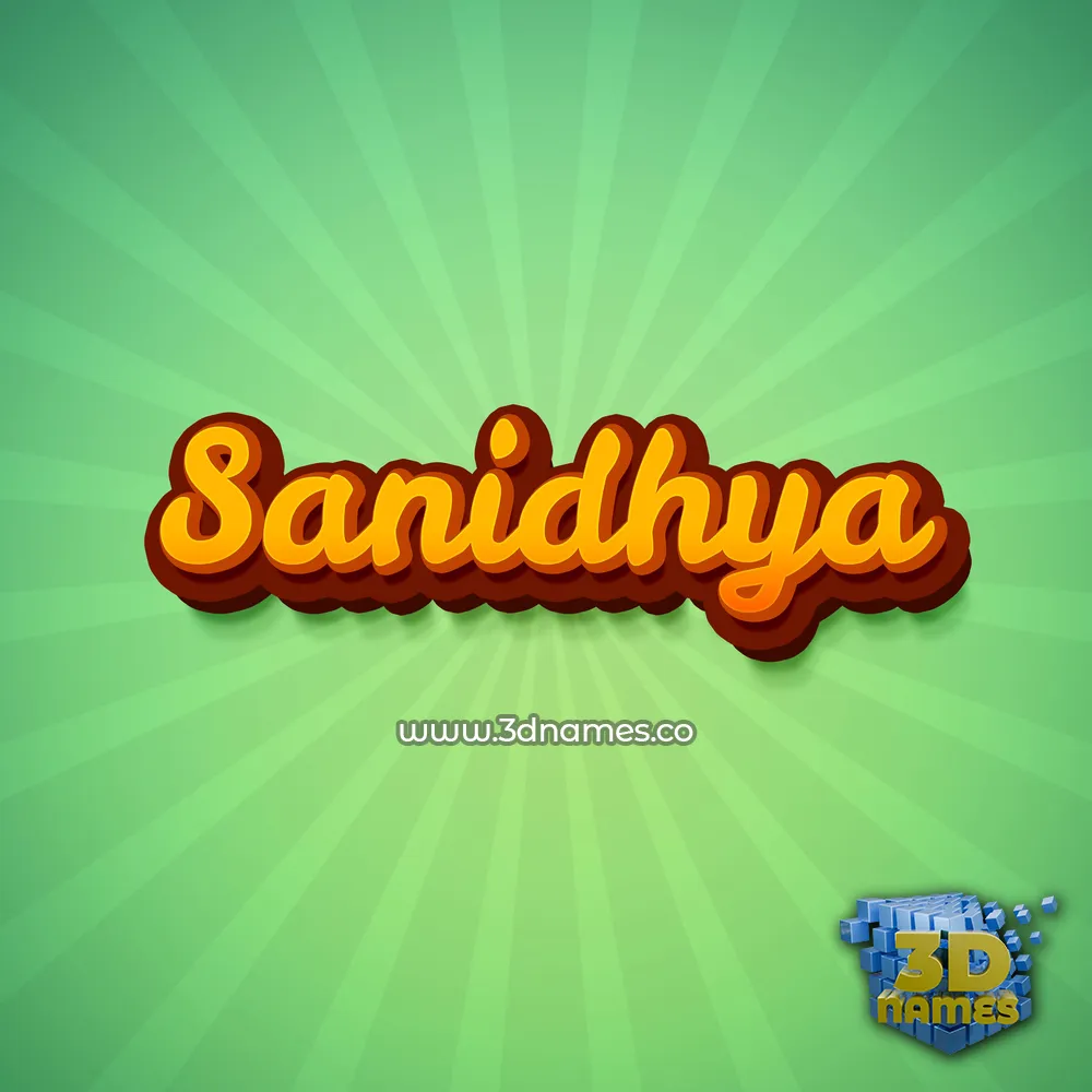 sanidhya in Green Rays style - 3D name wallpaper