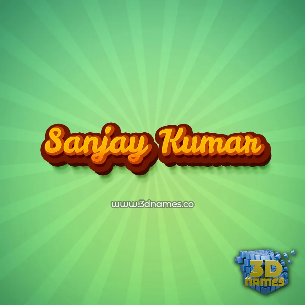 sanjay kumar in Green Rays style - 3D name wallpaper
