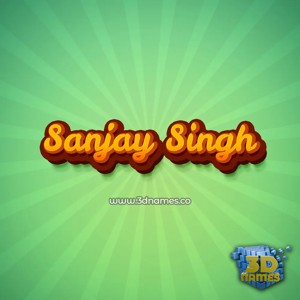sanjay singh in Green Rays style - 3D name wallpaper