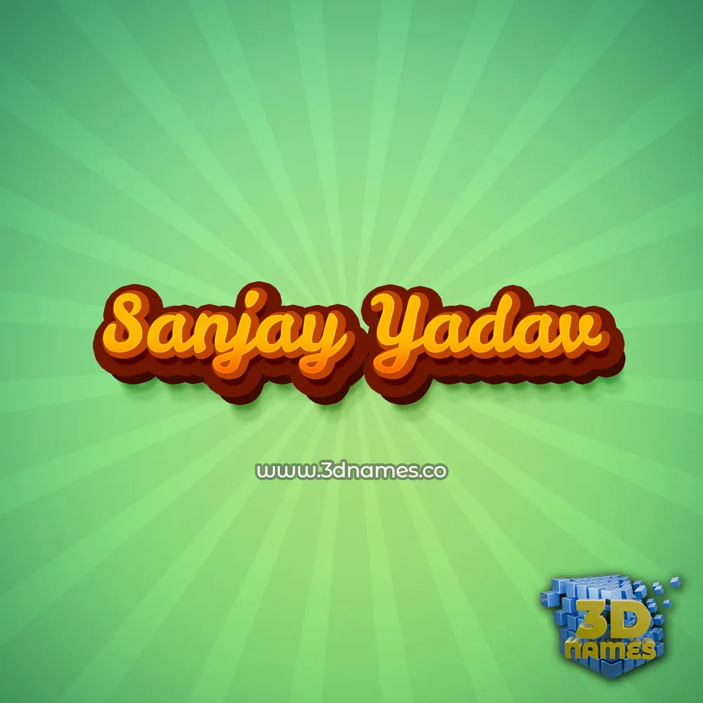 sanjay yadav in Green Rays style - 3D name wallpaper
