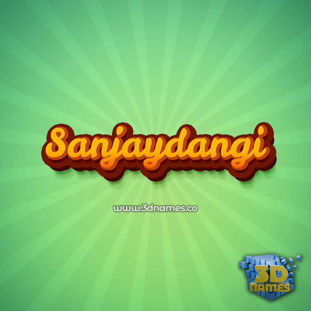 sanjaydangi in Green Rays style - 3D name wallpaper
