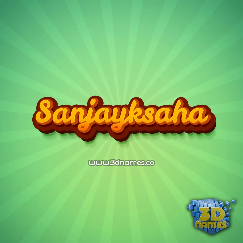 sanjayksaha in Green Rays style - 3D name wallpaper