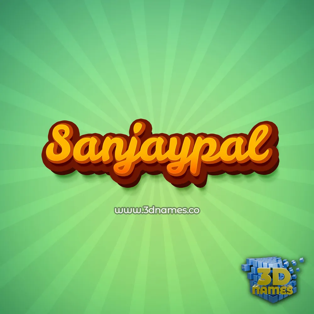 sanjaypal in Green Rays style - 3D name wallpaper