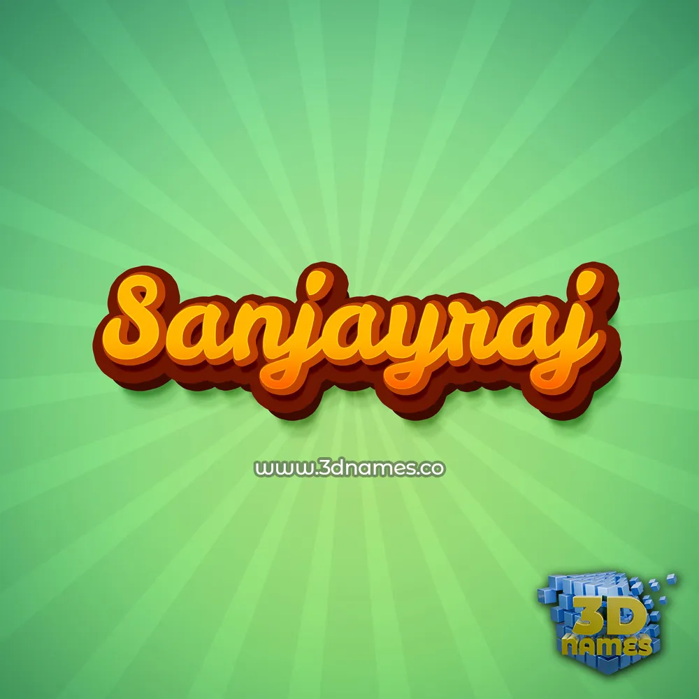 sanjayraj in Green Rays style - 3D name wallpaper