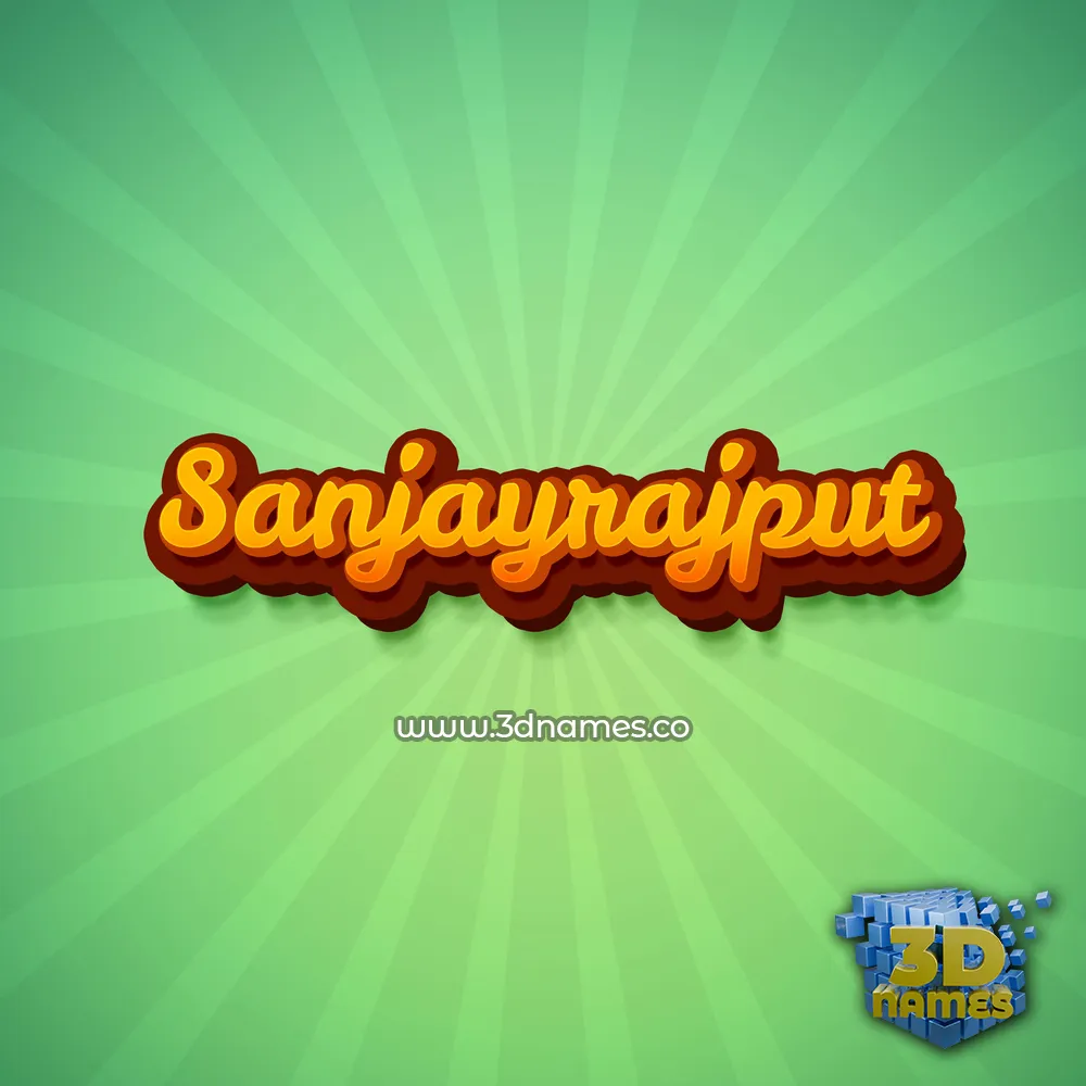 sanjayrajput in Green Rays style - 3D name wallpaper