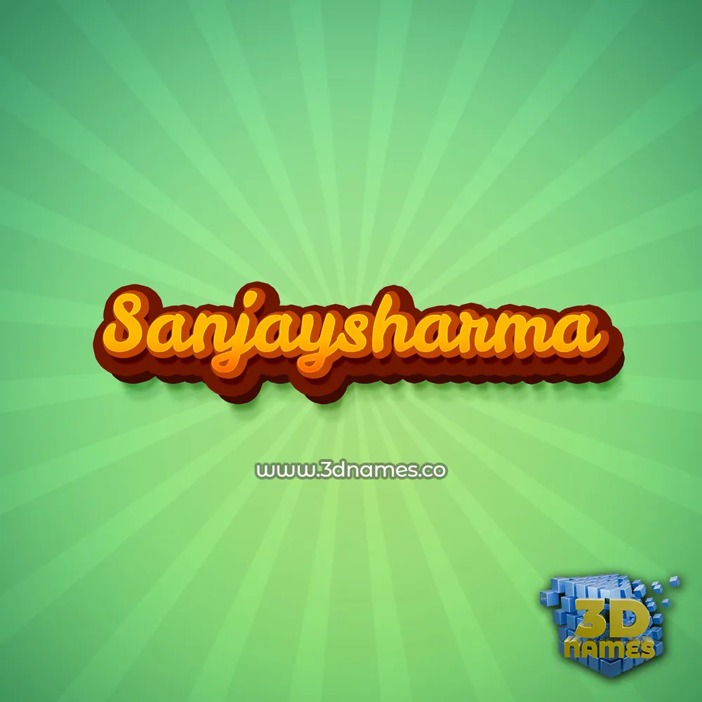 sanjaysharma in Green Rays style - 3D name wallpaper