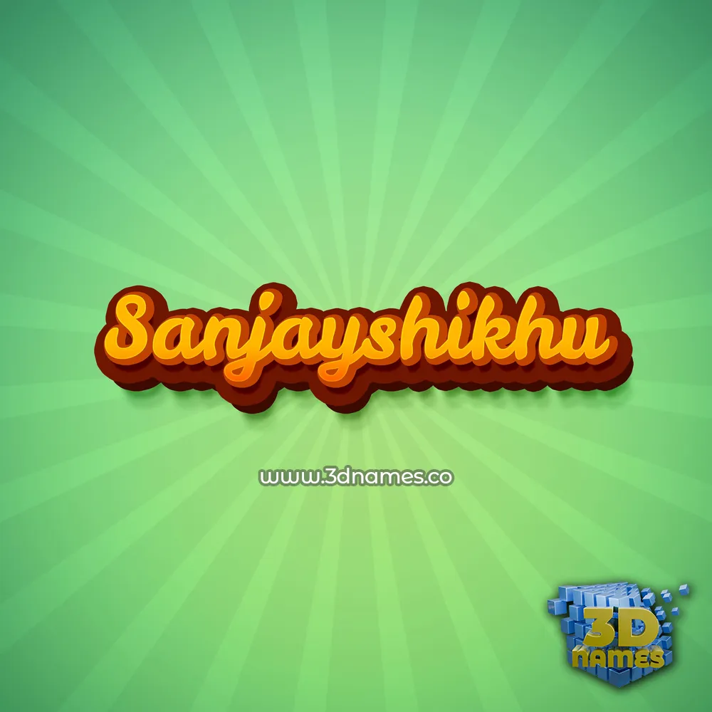 sanjayshikhu in Green Rays style - 3D name wallpaper