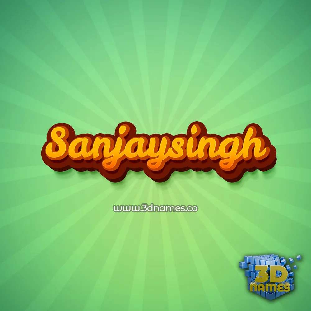 sanjaysingh in Green Rays style - 3D name wallpaper