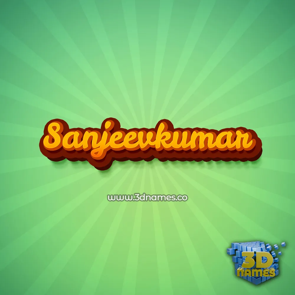 sanjeevkumar in Green Rays style - 3D name wallpaper