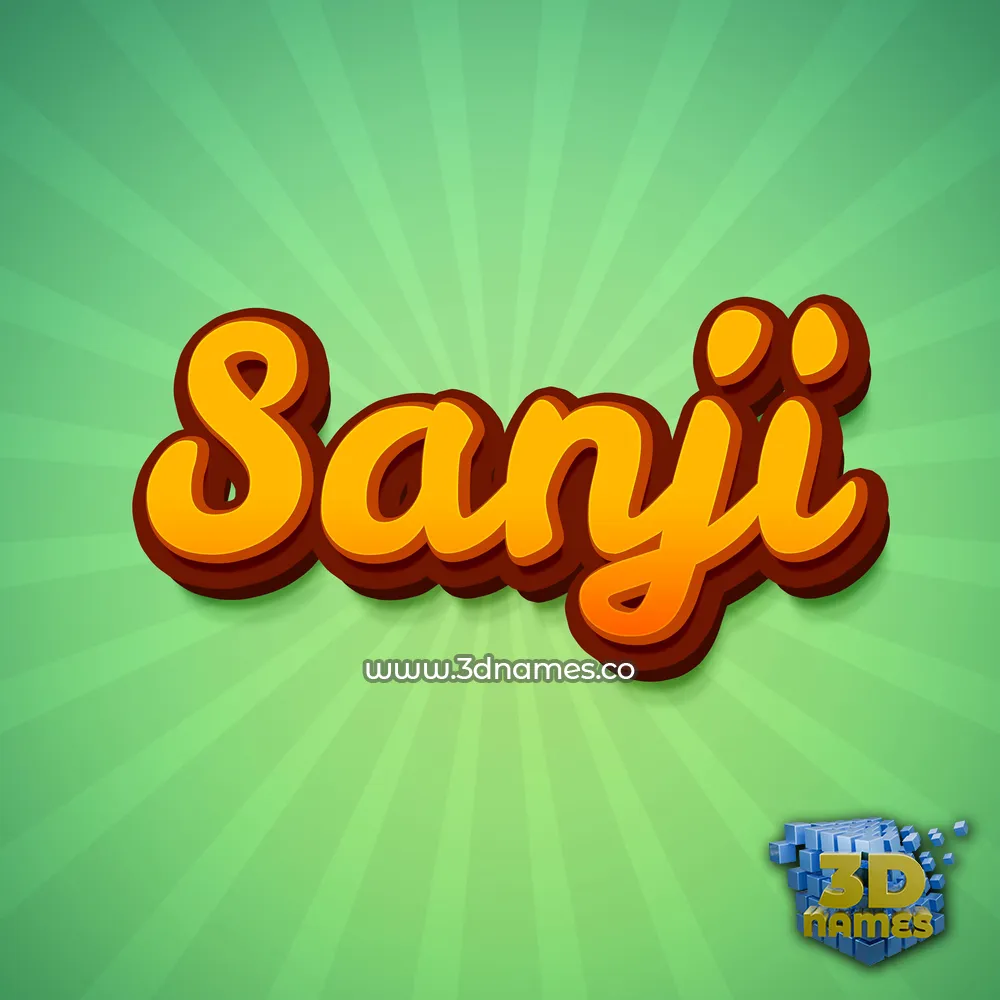 sanji in Green Rays style - 3D name wallpaper