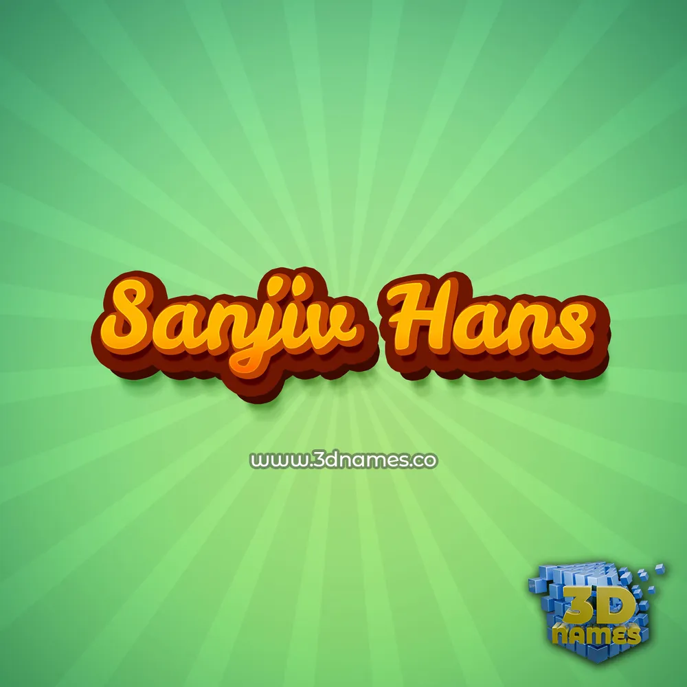 sanjiv hans in Green Rays style - 3D name wallpaper