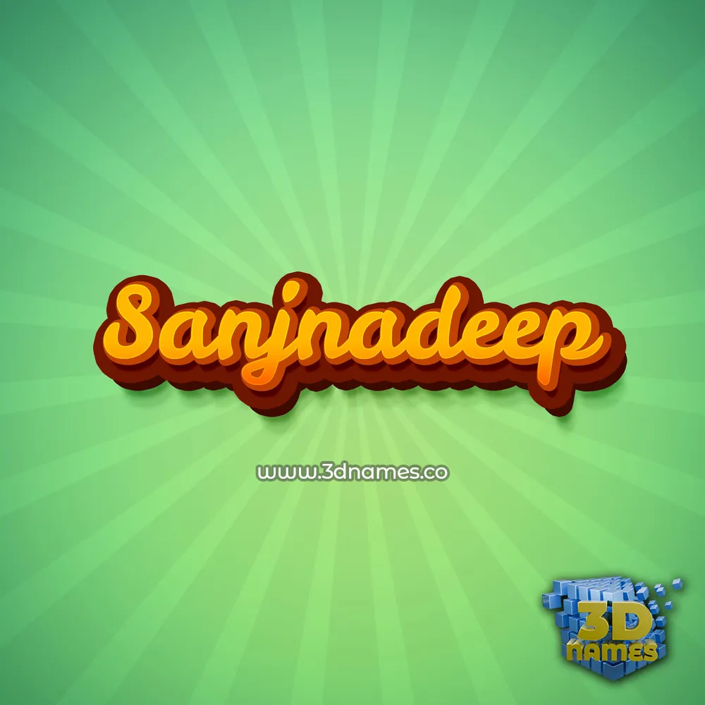 sanjnadeep in Green Rays style - 3D name wallpaper