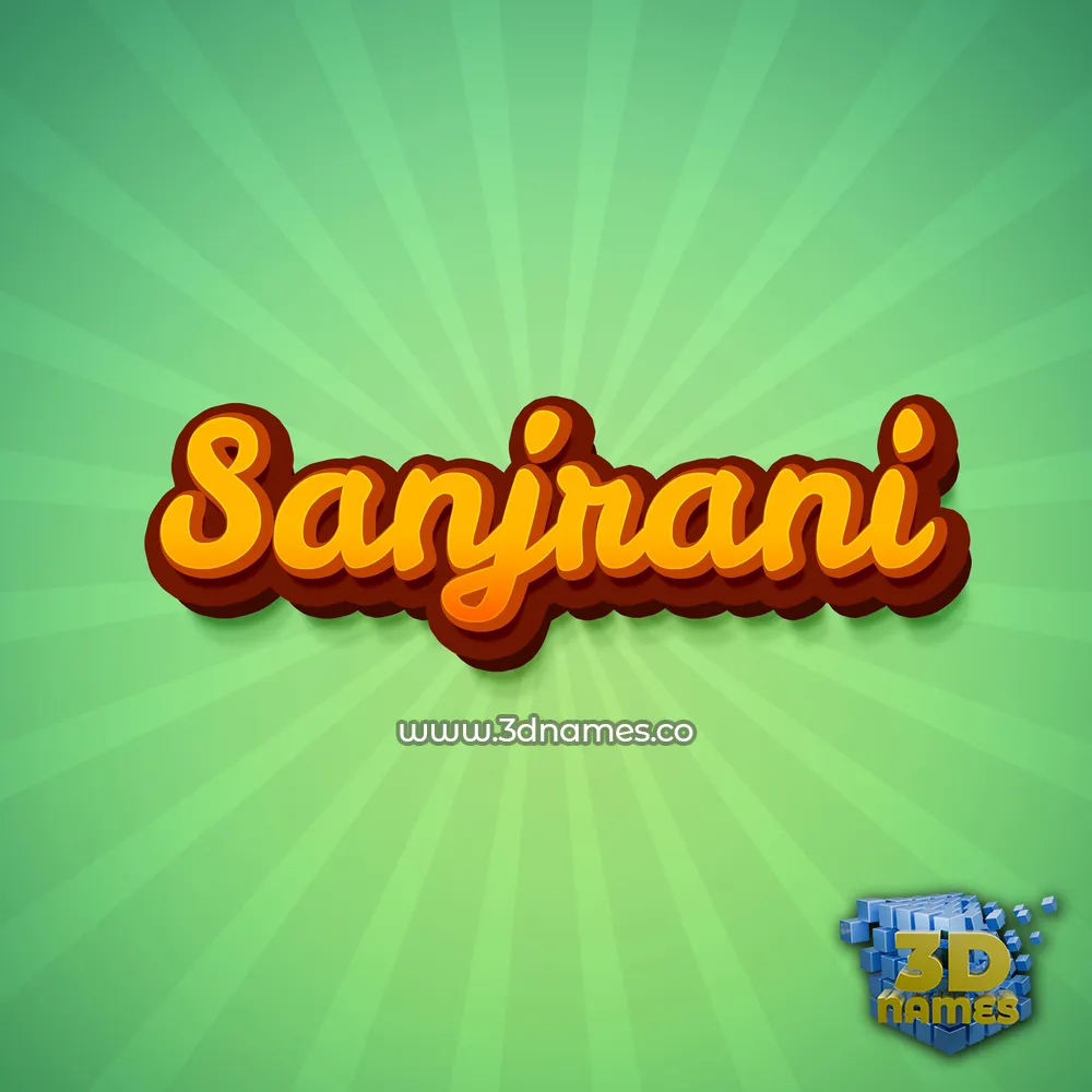sanjrani in Green Rays style - 3D name wallpaper