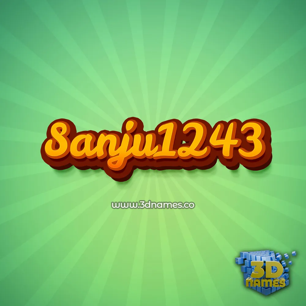 sanju1243 in Green Rays style - 3D name wallpaper
