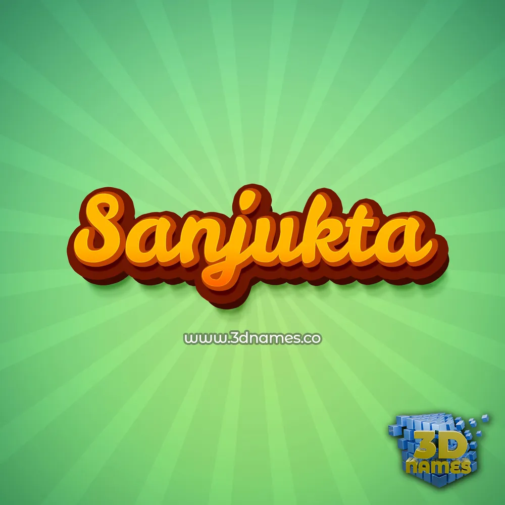 sanjukta in Green Rays style - 3D name wallpaper