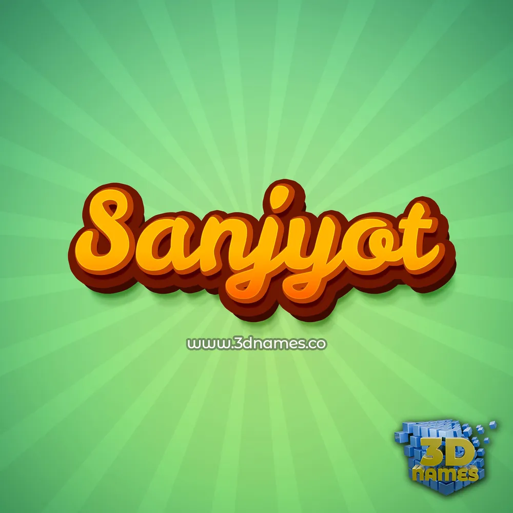 sanjyot in Green Rays style - 3D name wallpaper