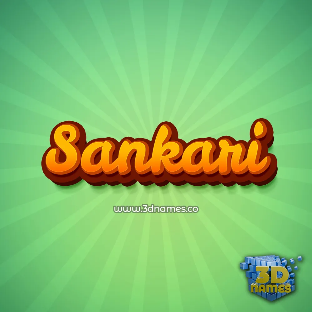 sankari in Green Rays style - 3D name wallpaper