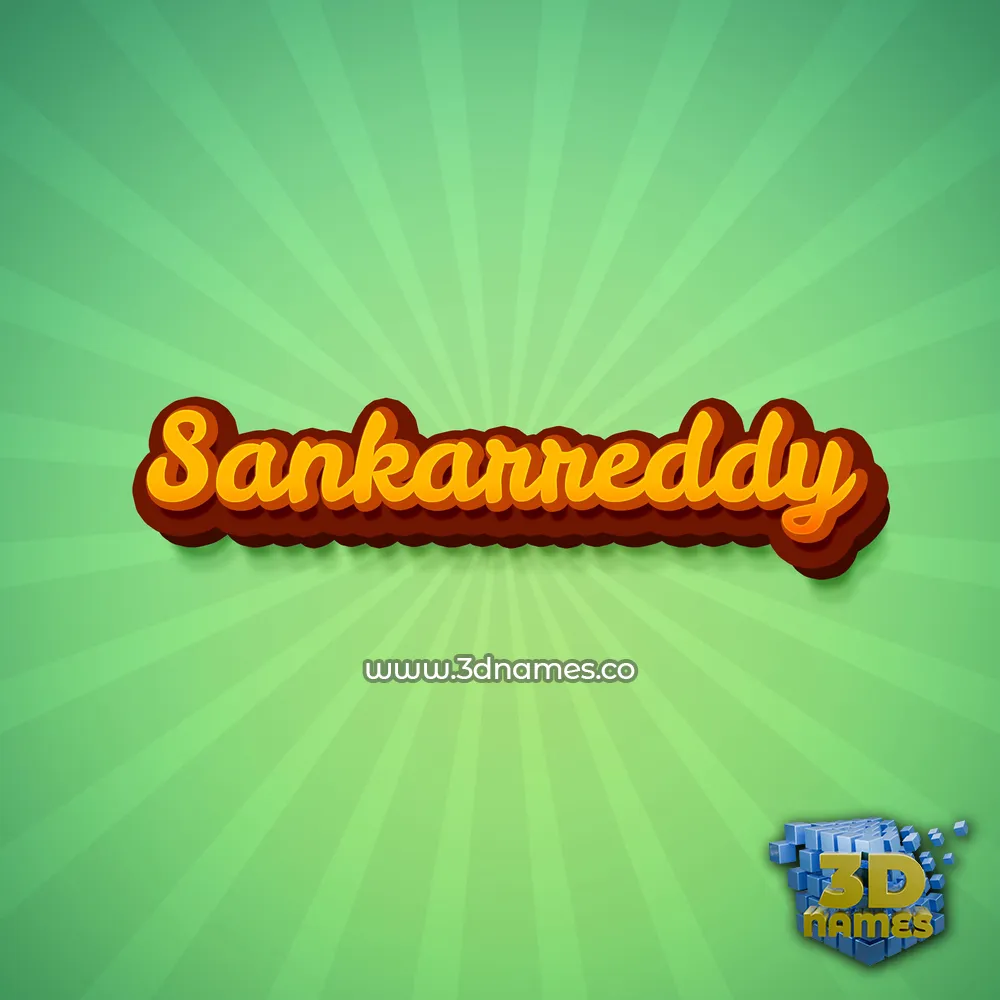 sankarreddy in Green Rays style - 3D name wallpaper
