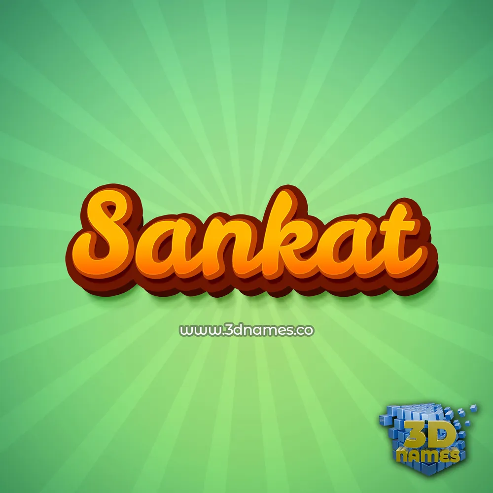 sankat in Green Rays style - 3D name wallpaper