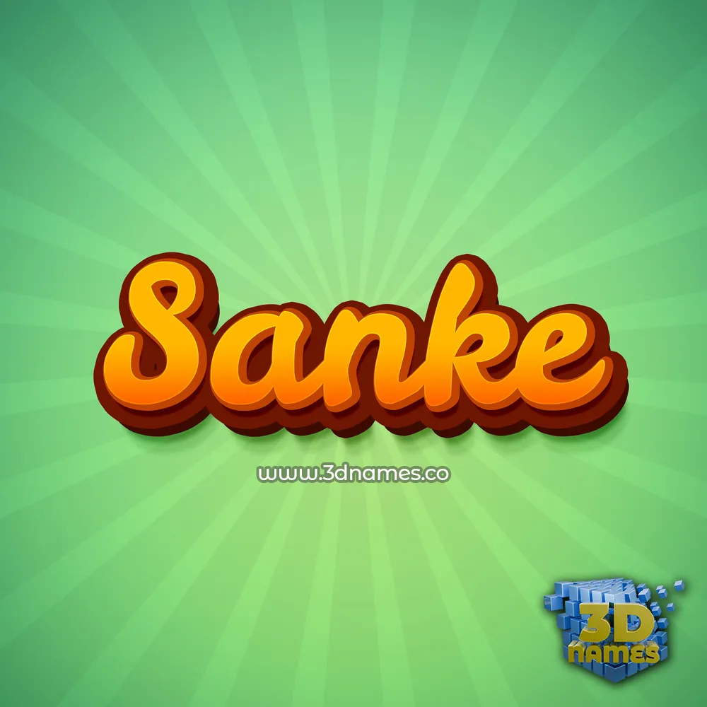 sanke in Green Rays style - 3D name wallpaper