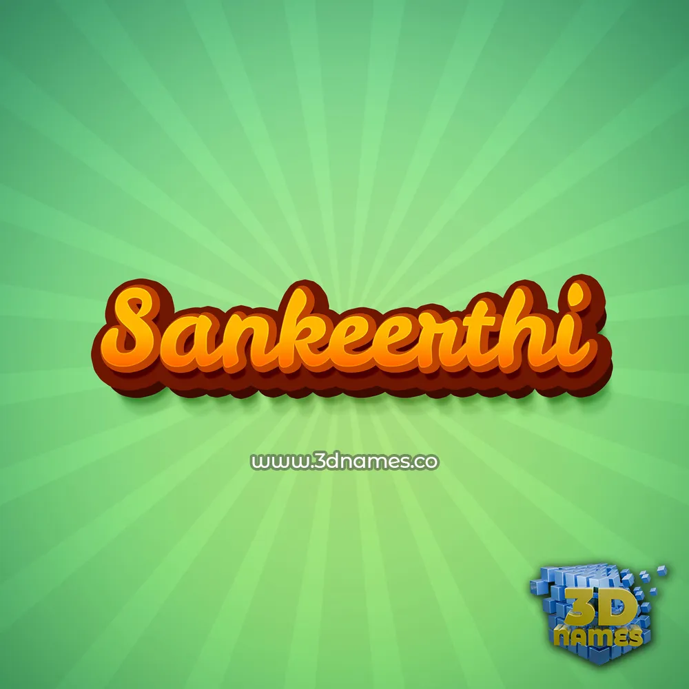 sankeerthi in Green Rays style - 3D name wallpaper