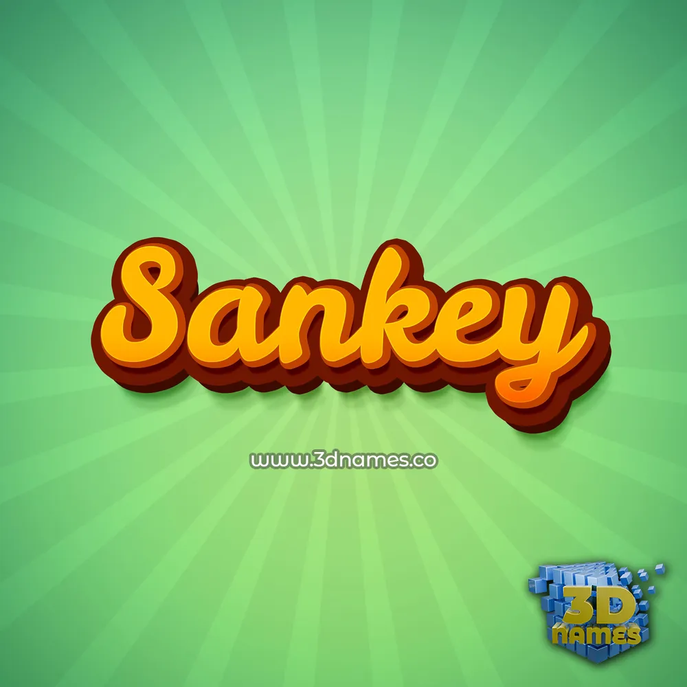 sankey in Green Rays style - 3D name wallpaper