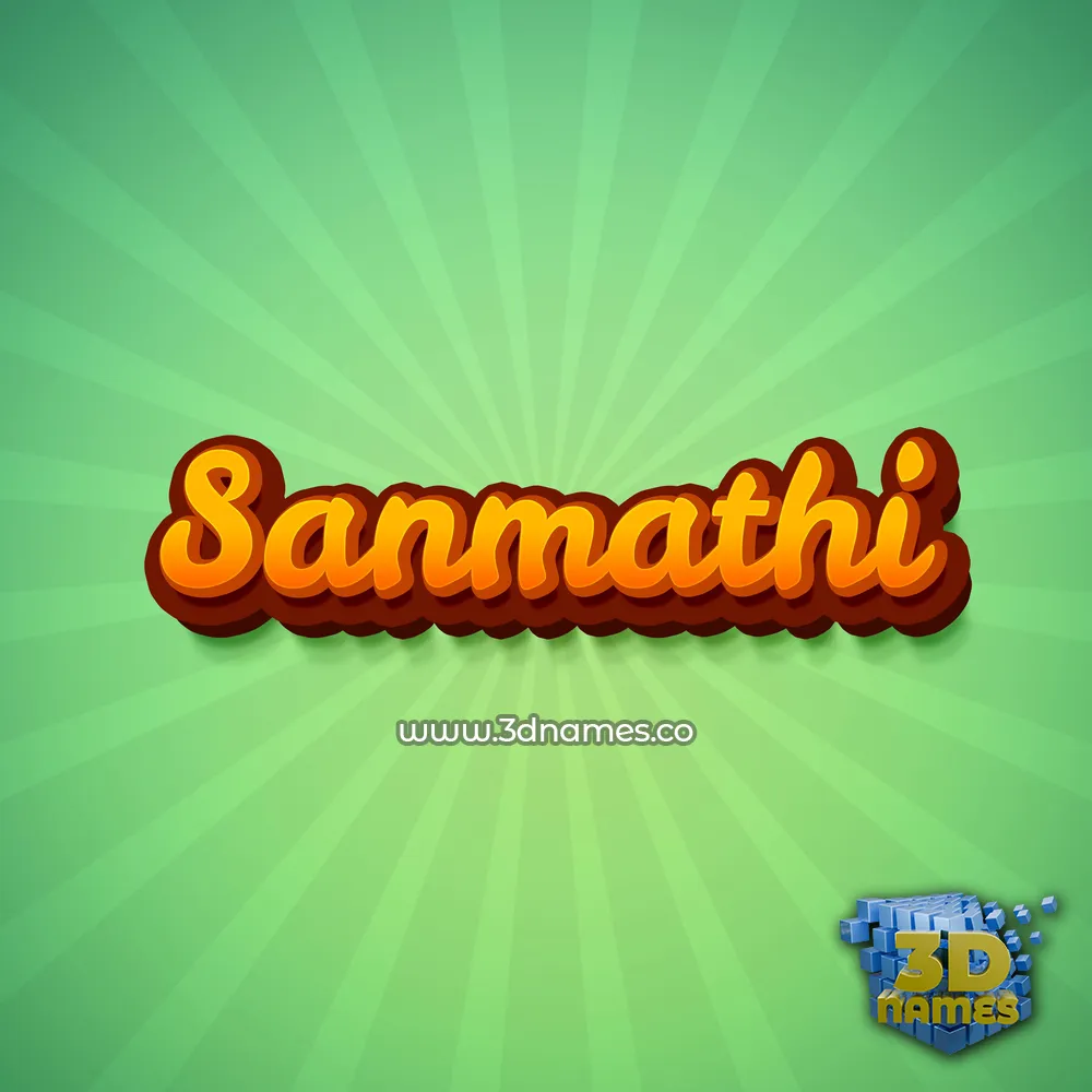 sanmathi in Green Rays style - 3D name wallpaper