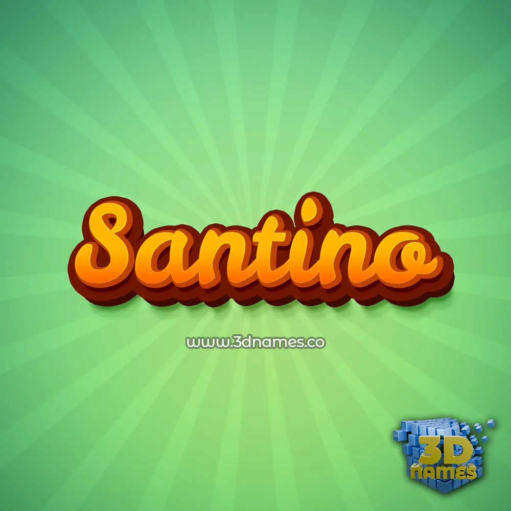 santino in Green Rays style - 3D name wallpaper