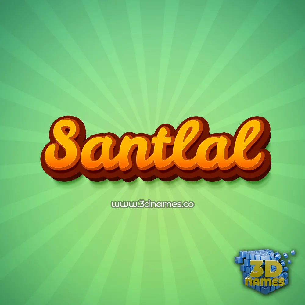 santlal in Green Rays style - 3D name wallpaper