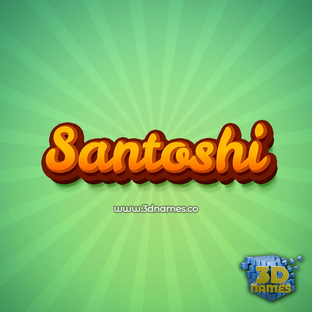 santoshi in Green Rays style - 3D name wallpaper