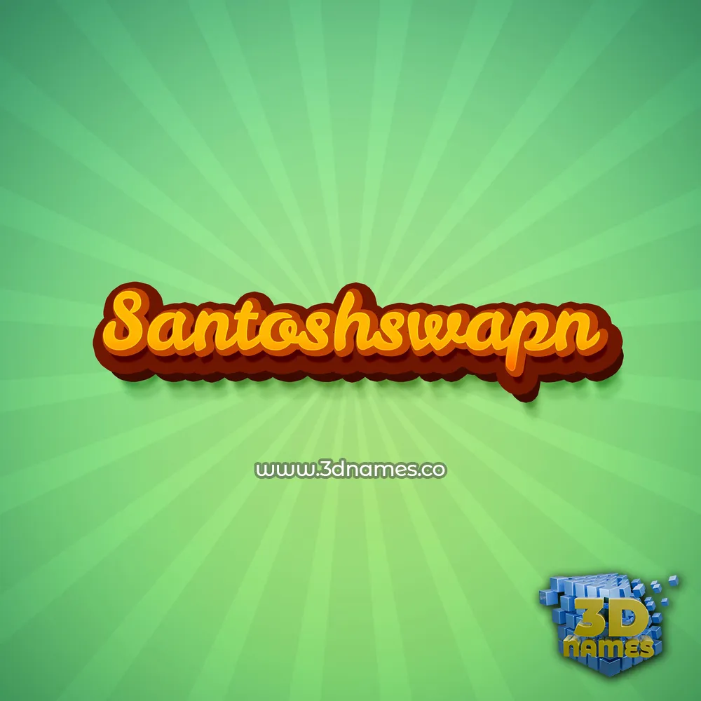 santoshswapn in Green Rays style - 3D name wallpaper