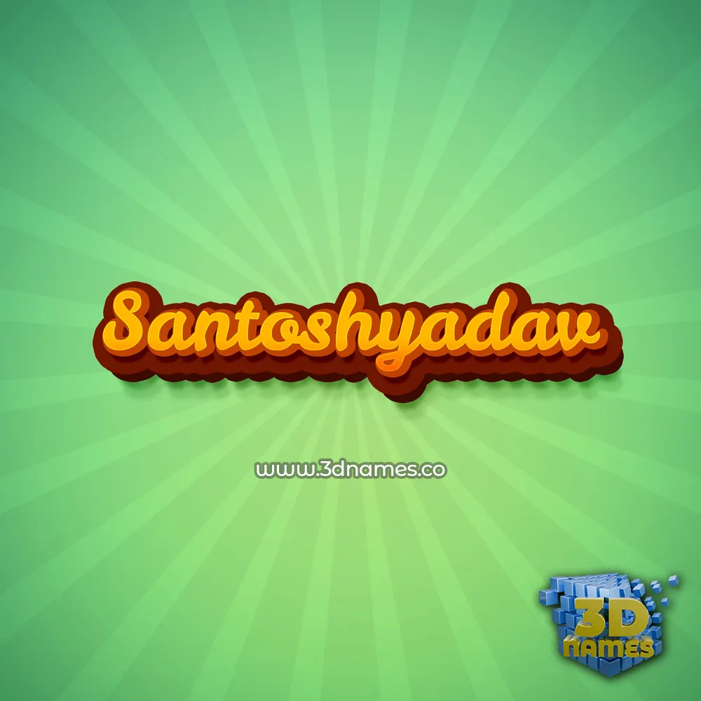 santoshyadav in Green Rays style - 3D name wallpaper
