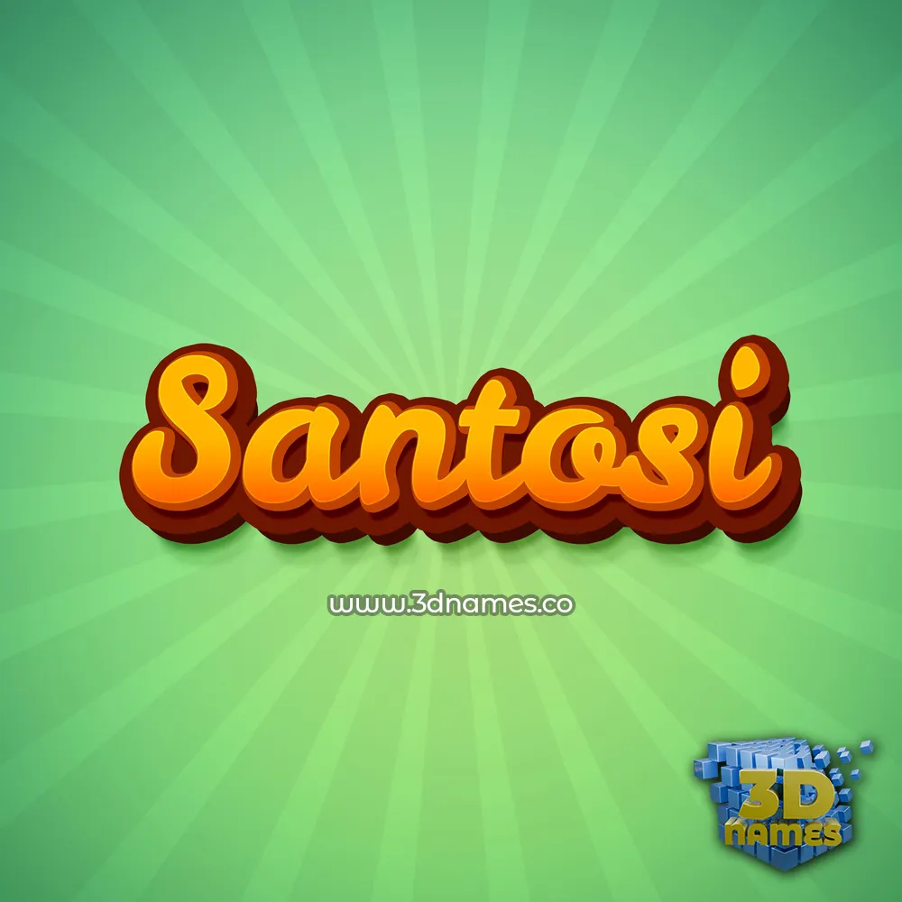 santosi in Green Rays style - 3D name wallpaper