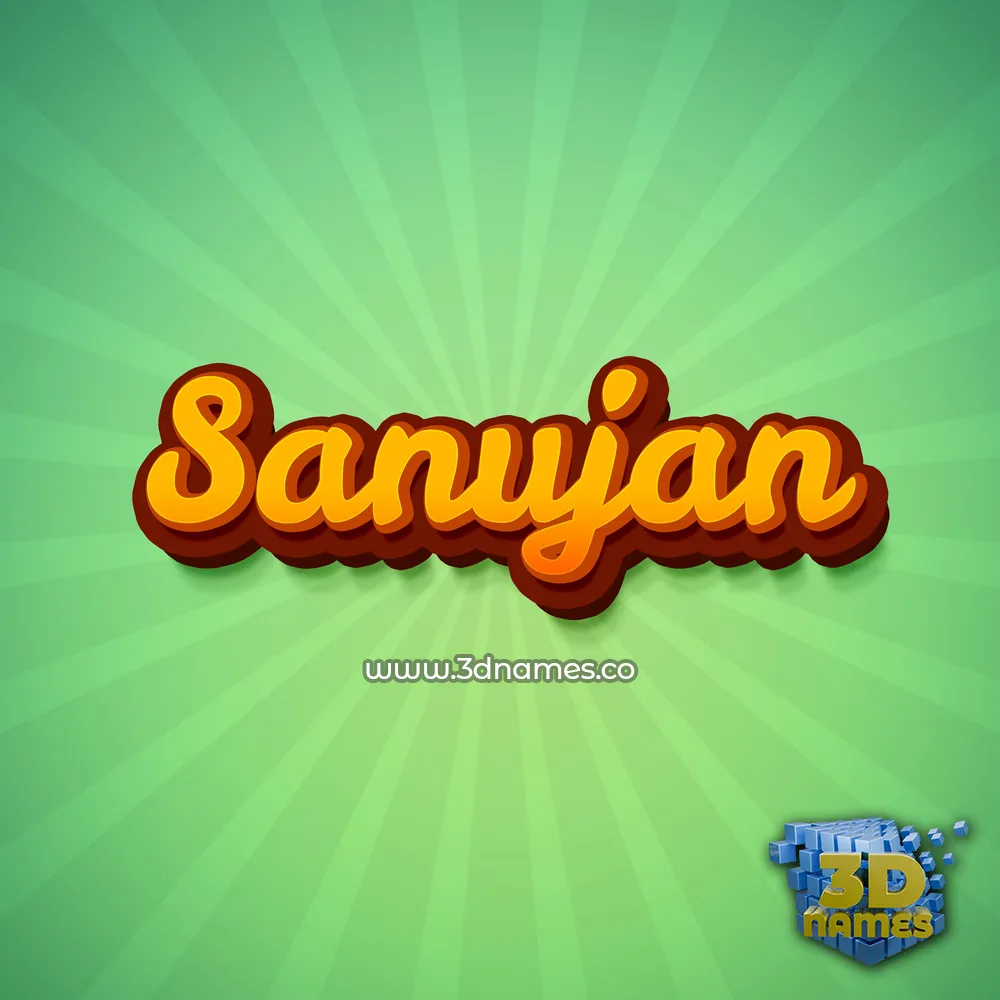 sanujan in Green Rays style - 3D name wallpaper
