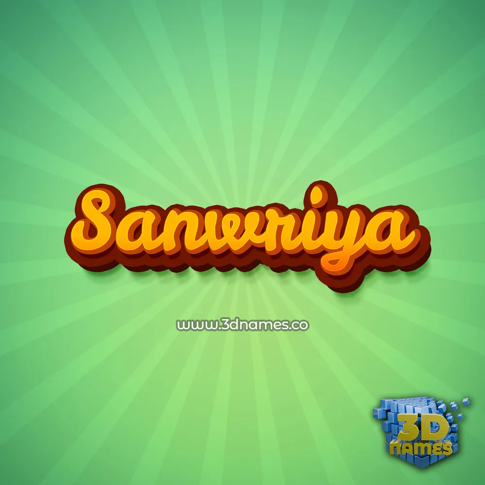 sanwriya in Green Rays style - 3D name wallpaper