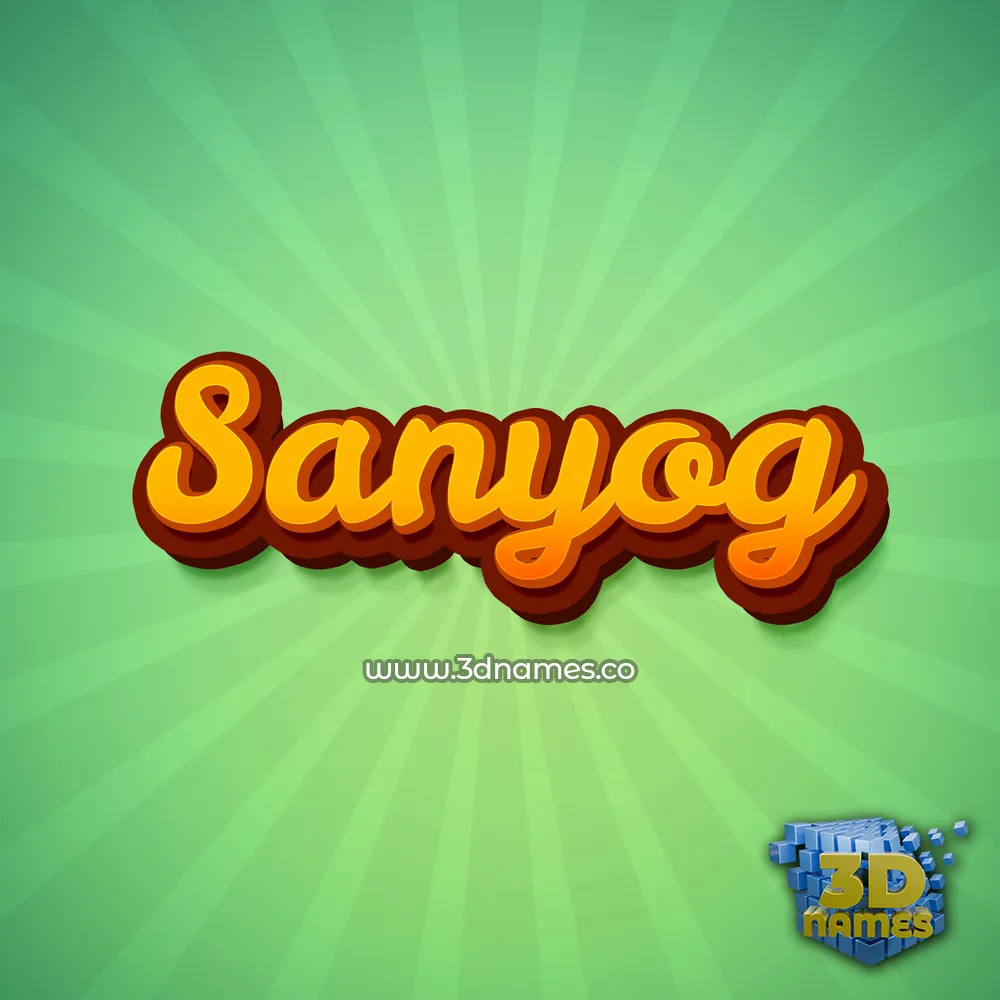 sanyog in Green Rays style - 3D name wallpaper