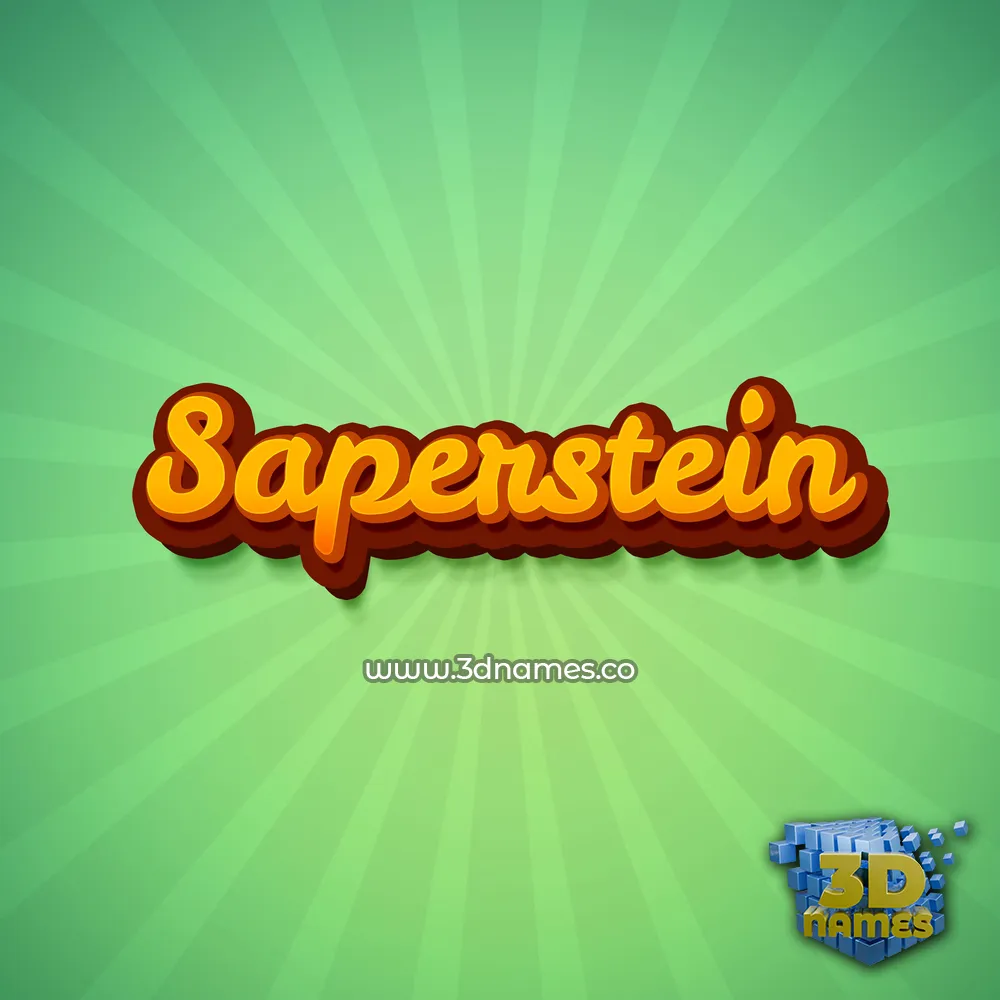 saperstein in Green Rays style - 3D name wallpaper