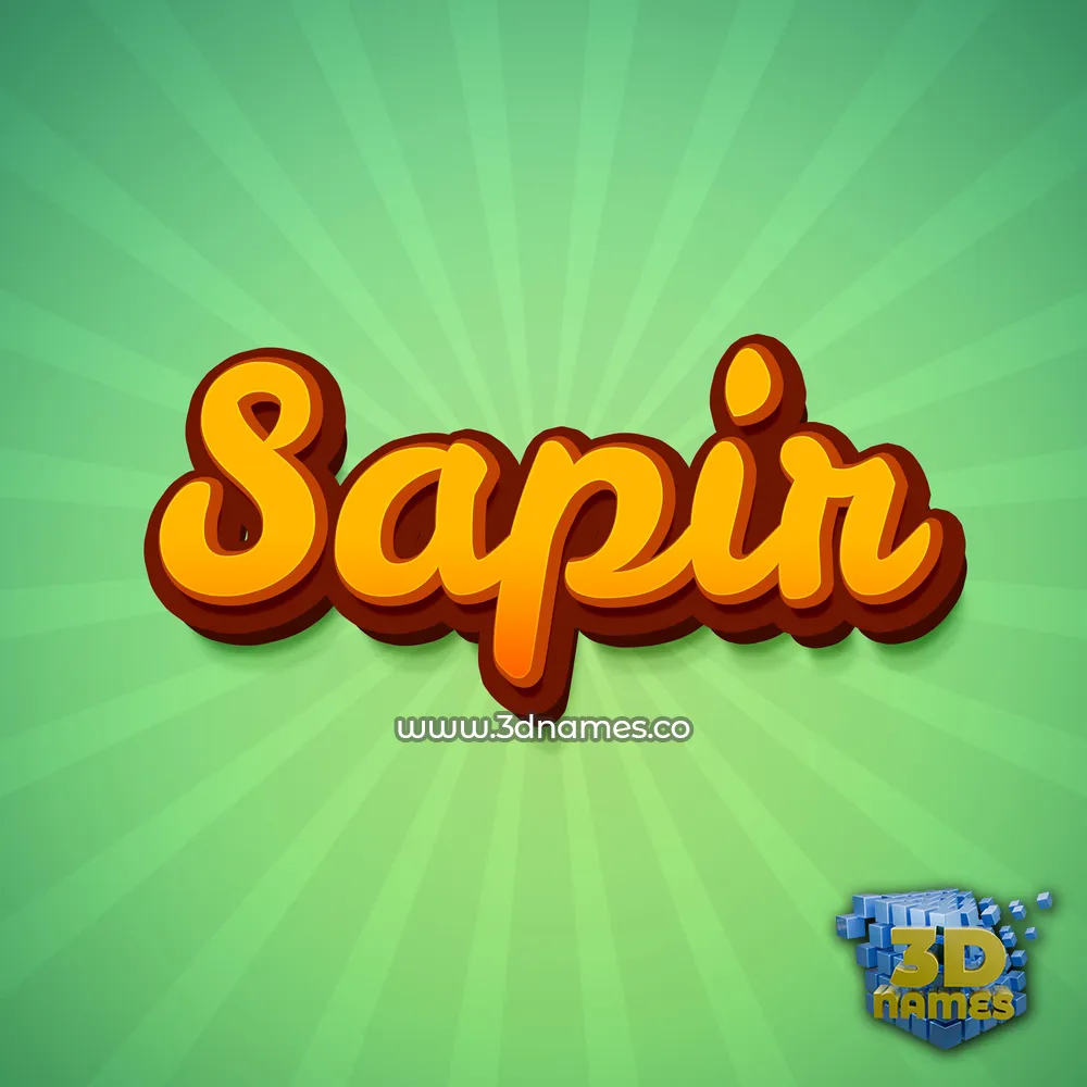 sapir in Green Rays style - 3D name wallpaper