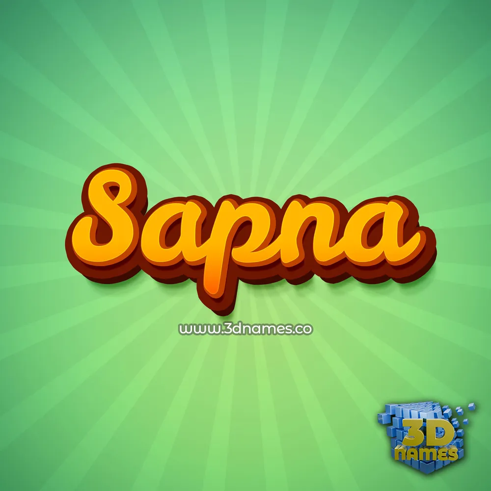 sapna in Green Rays style - 3D name wallpaper