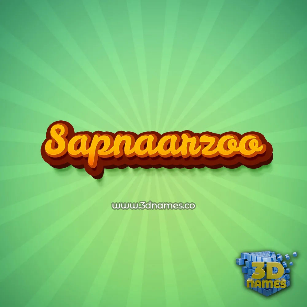 sapnaarzoo in Green Rays style - 3D name wallpaper