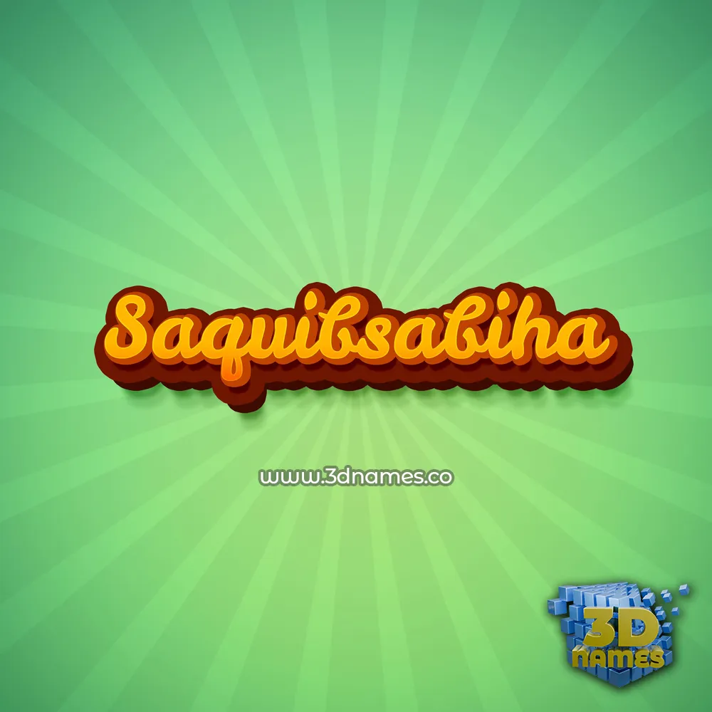 saquibsabiha in Green Rays style - 3D name wallpaper
