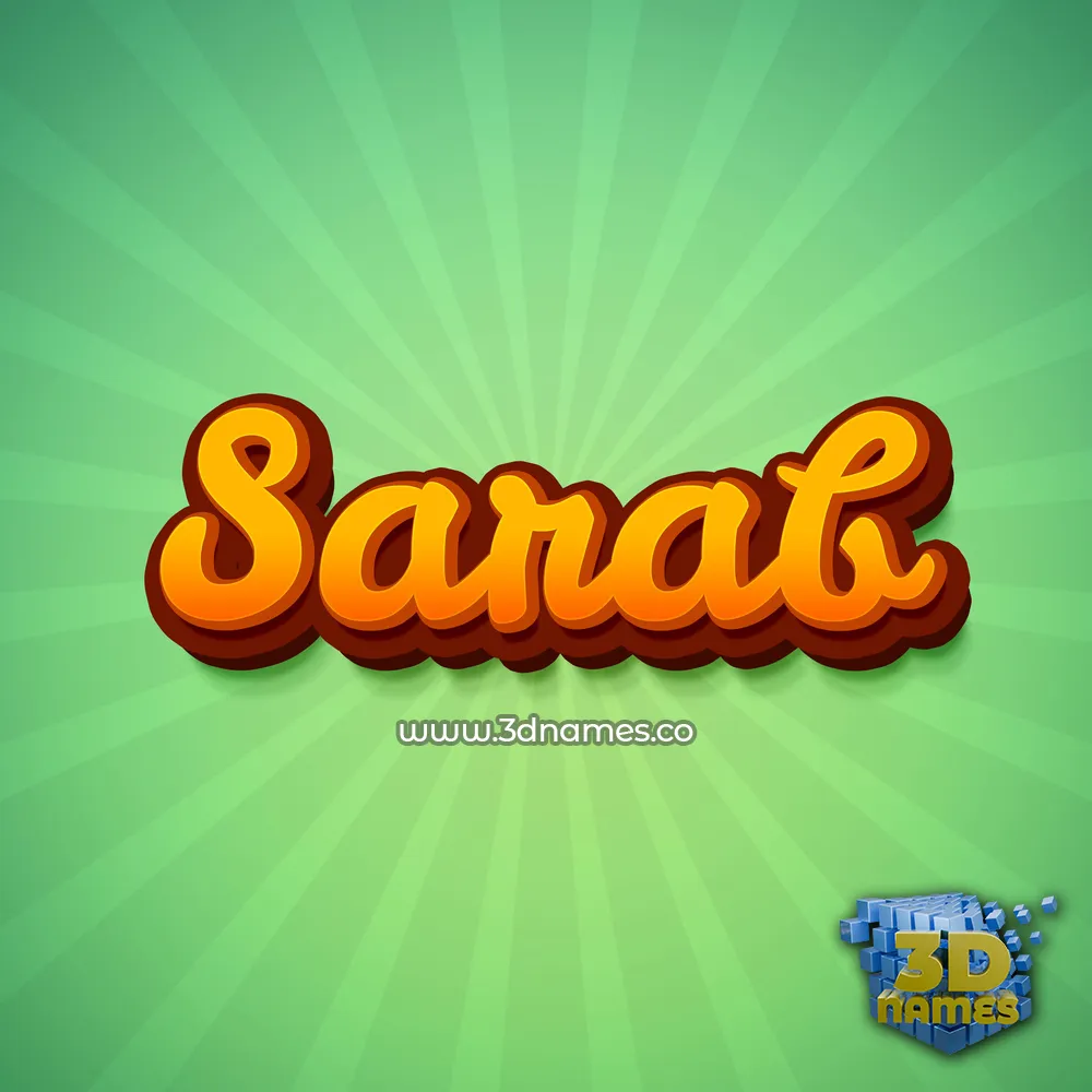 sarab in Green Rays style - 3D name wallpaper
