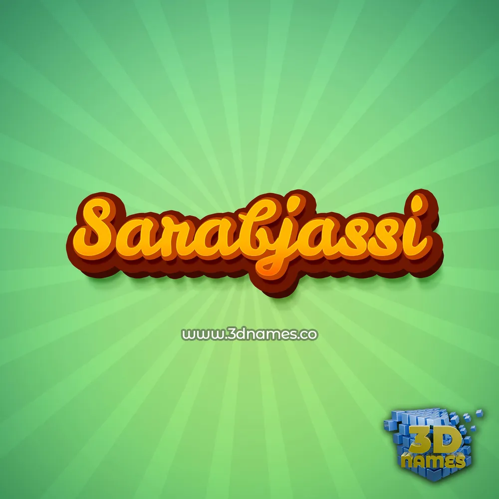 sarabjassi in Green Rays style - 3D name wallpaper