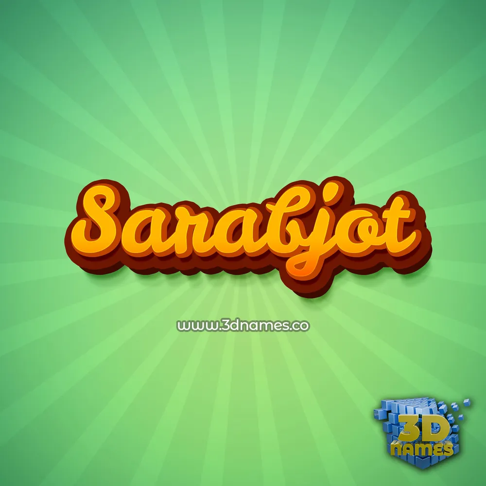 sarabjot in Green Rays style - 3D name wallpaper